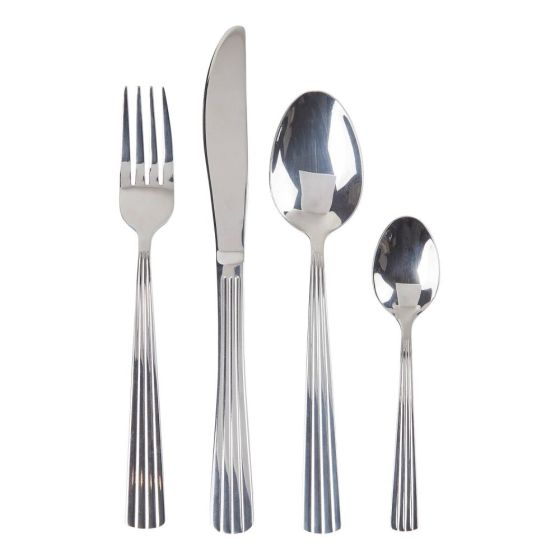 DUKE - μαχαιροπίρουνα σετ 4 τεμαχίων με ανάγλυφο σχέδιο