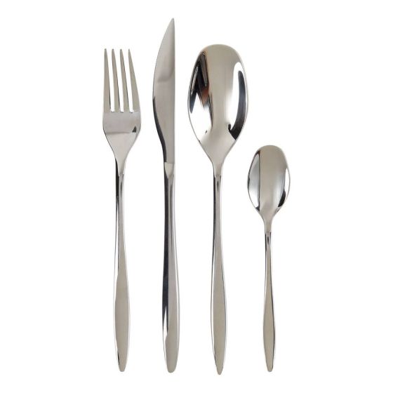 MARQUES - μαχαιροπήρουνα σετ 4 τεμαχίων, γυαλιστερό ασημί