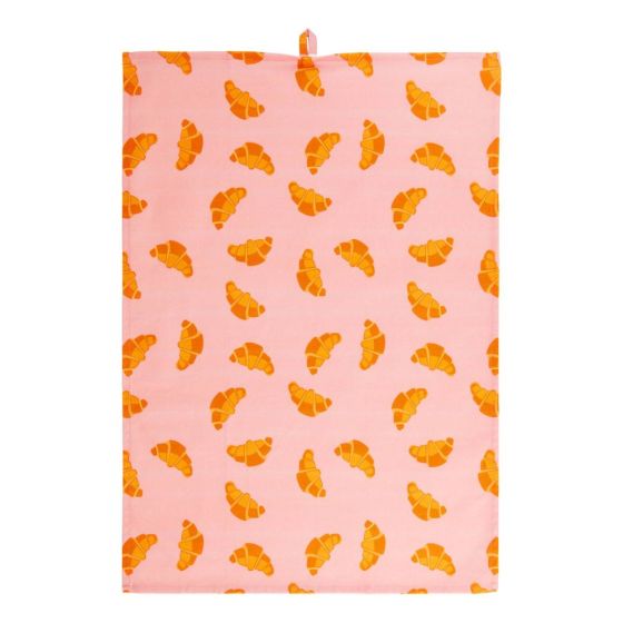 KITCHEN TALES - πετσέτα κουζίνας βαμβακερή 50x70cm με μοτίβο κρουασάν