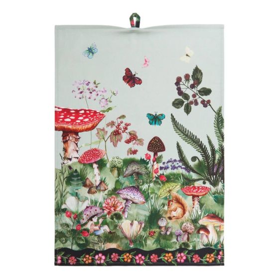 KITCHEN TALES - πετσέτα κουζίνας βαμβακερή 50x70cm με μοτίβο δάσος