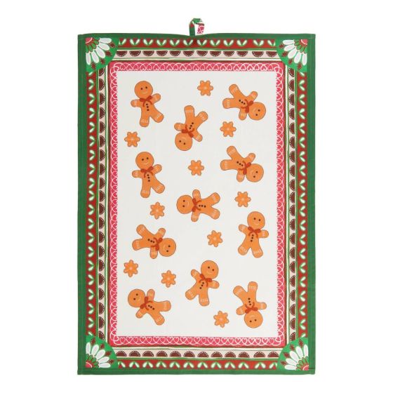 KITCHEN TALES - πετσέτα κουζίνας βαμβακερή 50x70c, με μοτίβο "Gingergread man"