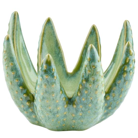 ALOE - κηροπήγιο κεραμικό "Aloe", πράσινο