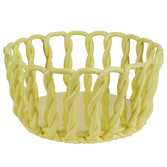 CRAFT - καλάθι κεραμικό 25cm, κίτρινο