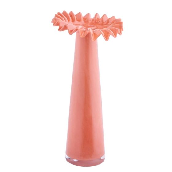 ANEMONE - βάζο γυάλινο 26cm, τερακότα