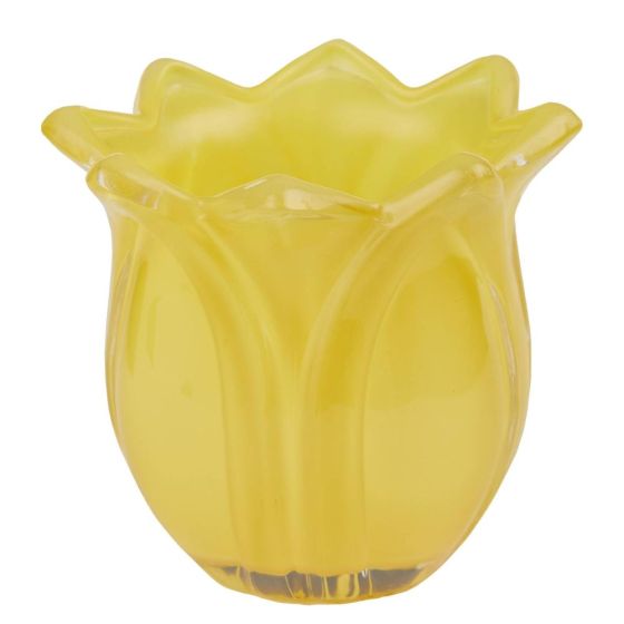 TULIP - κηροπήγιο γυάλινο σε σχήμα τουλίπας, κίτρινο
