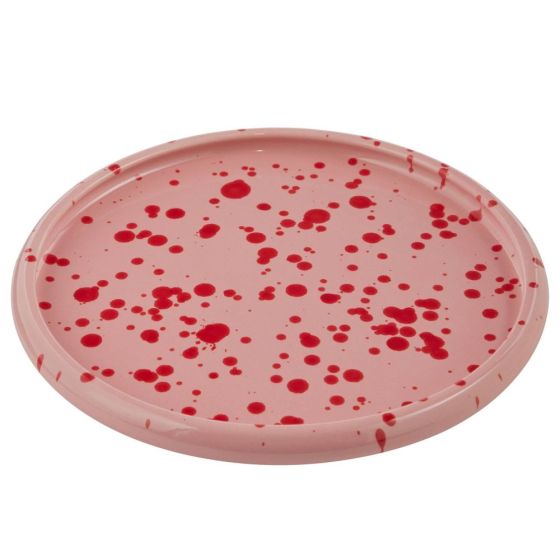 BOOGY SPLASH - πιάτο κεραμικό πρωινού 21cm, ροζ