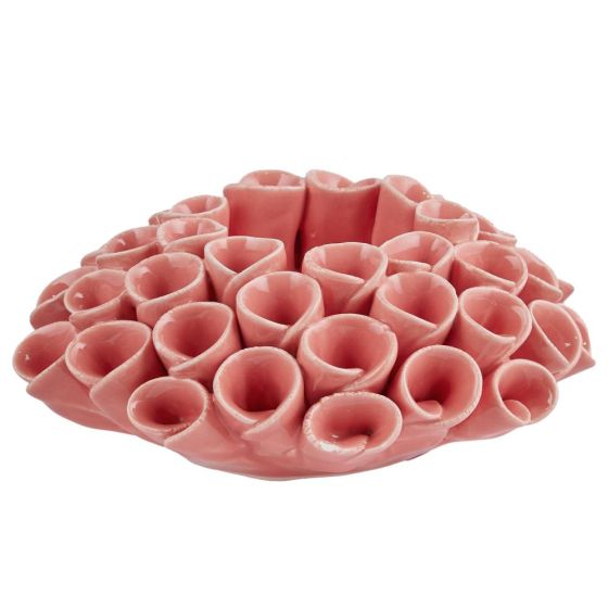 CORAL - κηροπήγιο για ρεσώ από δολομίτη, κοραλί