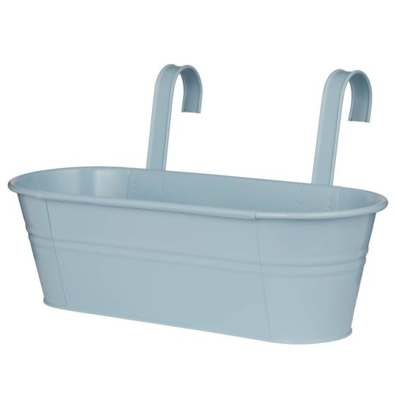 ZINC - ζαρντινιέρα κρεμαστή 50cm, ανοιχτό μπλε