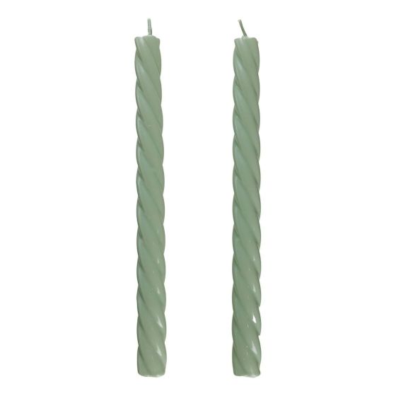 TWISTED - κεριά σετ 2 τεμαχίων 25cm, μέντα