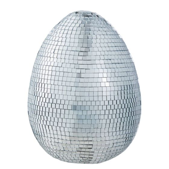 EASTER - Πασχαλινό αυγό διακοσμητικό 18cm, ασημί