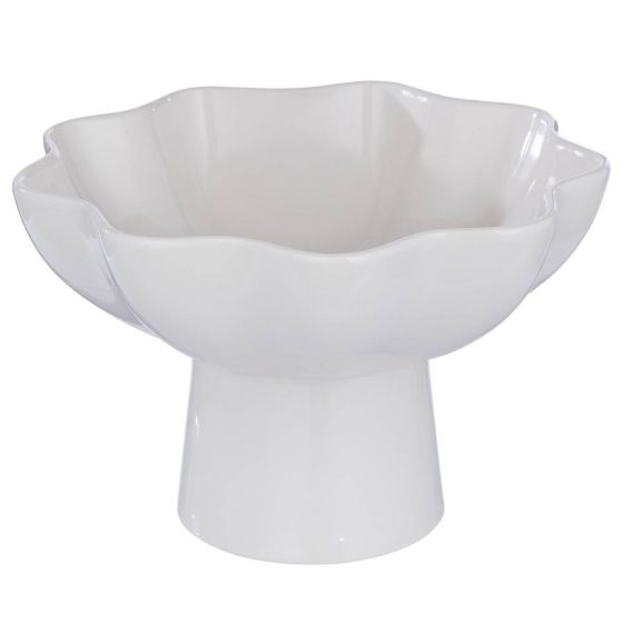 LOUISE - μπολ σερβιρίσματος με βάση, κρεμ