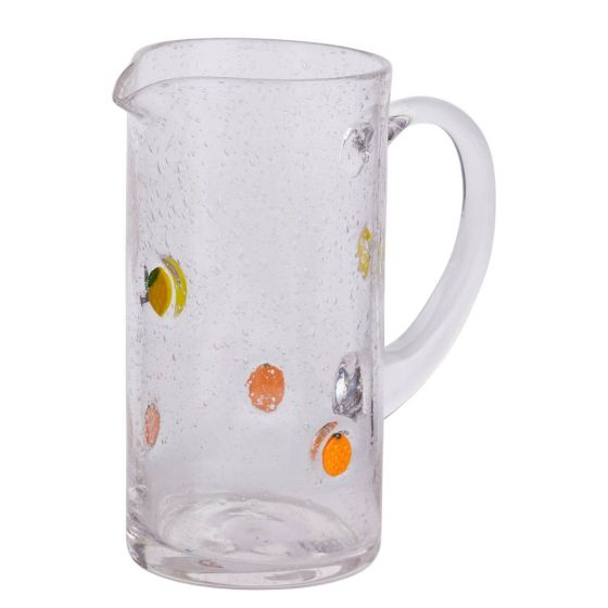 LIMO - κανάτα γυάλινη με διακοσμητικά λεμόνια και πορτοκάλια