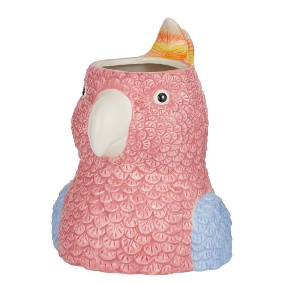 LORA - βάζο κεραμικό 'παπαγάλος', ροζ