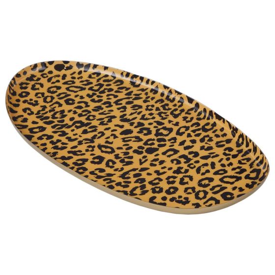 MONTEVERDE - δίσκος διακοσμητικός με animal print 'leopar'