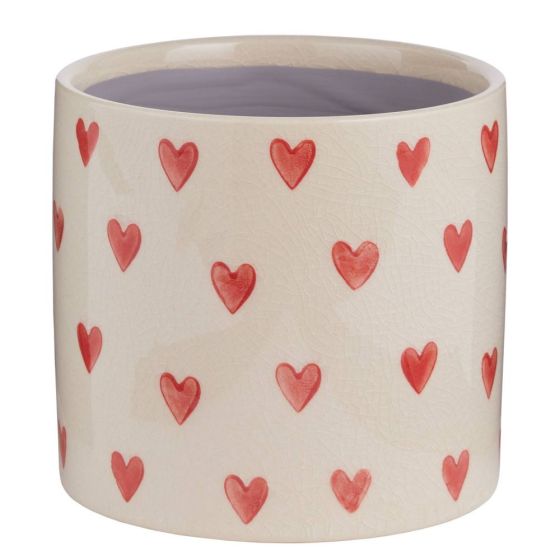 HEARTS & FLOWERS - κασπό Δ14cm με μοτίβο καρδιές