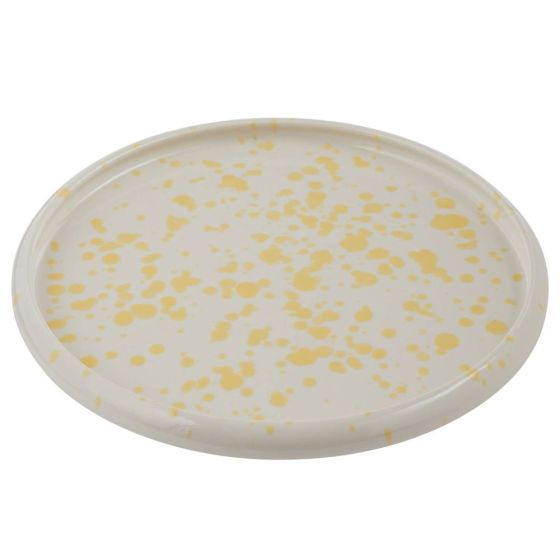 BOOGY SPLASH - πιάτο κεραμικό πρωινού 21cm, κίτρινο