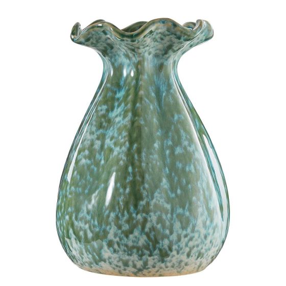 FLORA - βάζο κεραμικό 20cm, μπλε