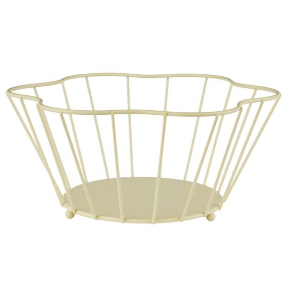 BLOOMING - καλάθι αποθήκευσης μεταλλικό, κίτρινο παστέλ