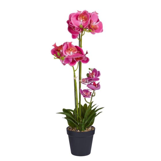 FLORISTA - ορχιδέα με γλαστράκι Υ51cm, ροζ