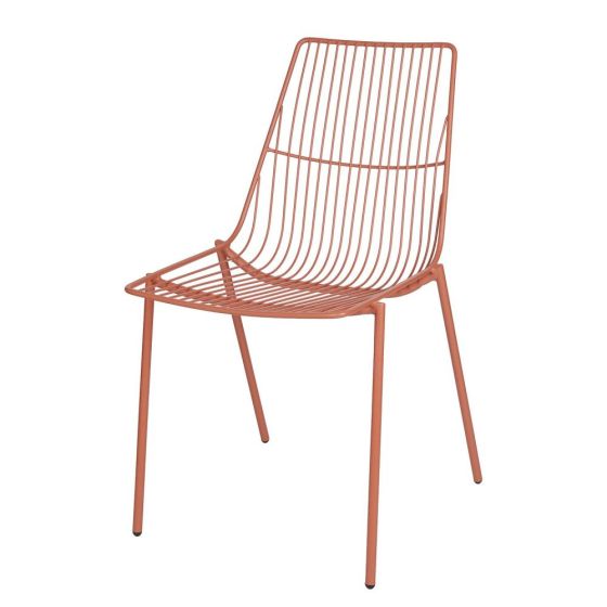 JILL - καρεκλα μεταλλική, πορτοκαλί