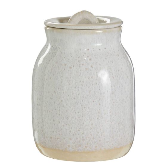 PORTIMAO - δοχείο αποθήκευσης κεραμικό με καπάκι, μπεζ