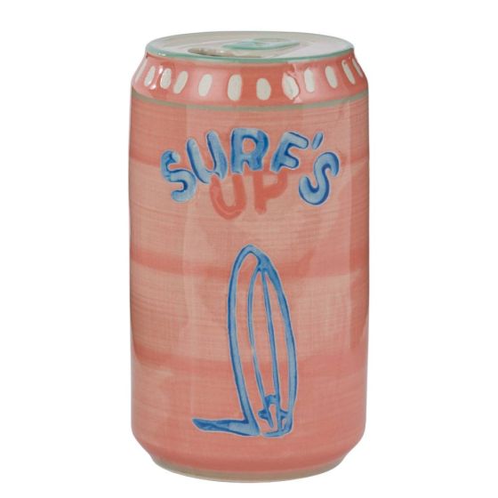 BEVERAGE - βάζο κεραμικό σε σχήμα αναψυκτικού, ροζ