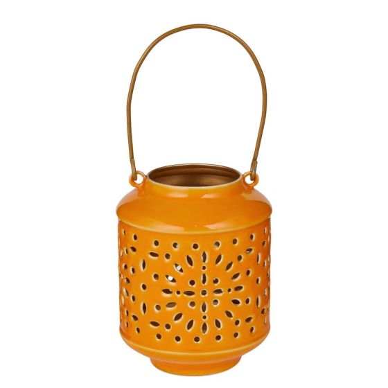 BLUE MAROCCO - φανάρι μεταλλικό 13cm, πορτοκαλί