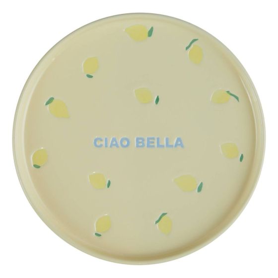 GOOD VIBES - πιάτο από πορσελάνη "ciao bella" 15cm