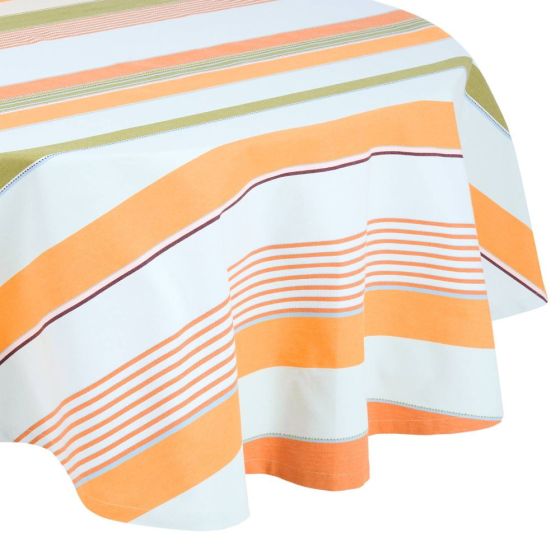 SUPPER CLUB - τραπεζομάντηλο στρογγυλό βαμβακερό 180cm, πορτοκαλί
