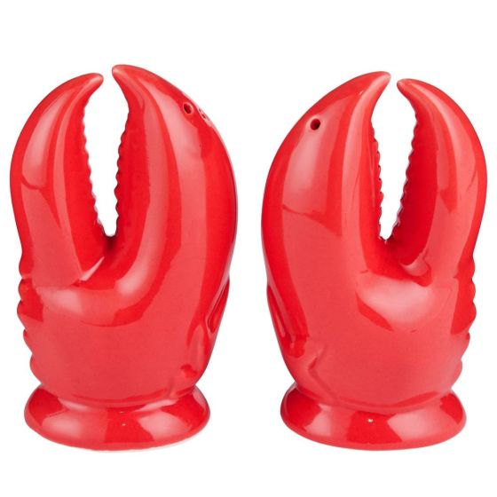 SALT & PEPPER - αλατοπίπερο κεραμικό σε σχήμα "δαγκάνες αστακού", σετ 2 τμχ