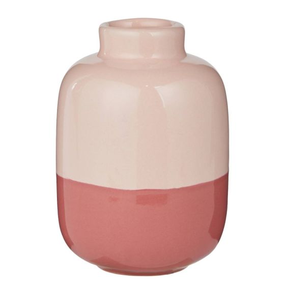 TWO TONE - βάζο mini από τερακότα 10cm, ροζ