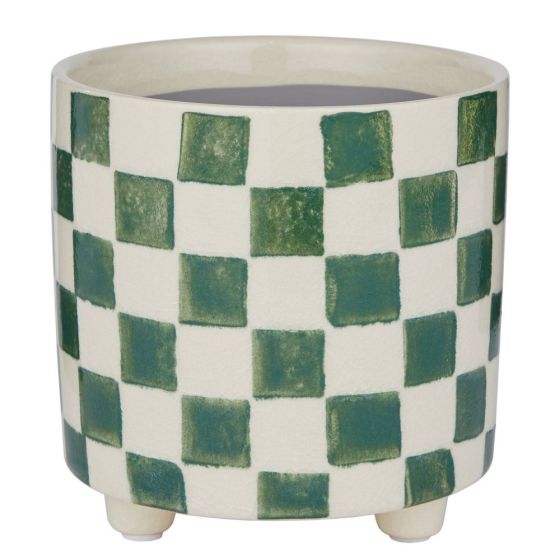 NEW DELFT - κασπό καρό κεραμικό, πράσινο