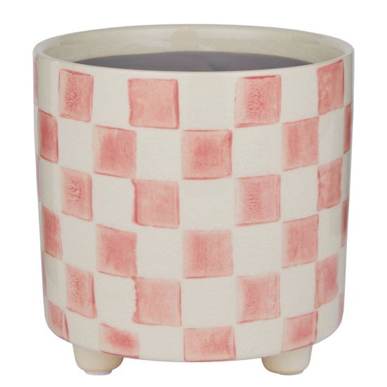 NEW DELFT - κασπό καρό κεραμικό, ροζ