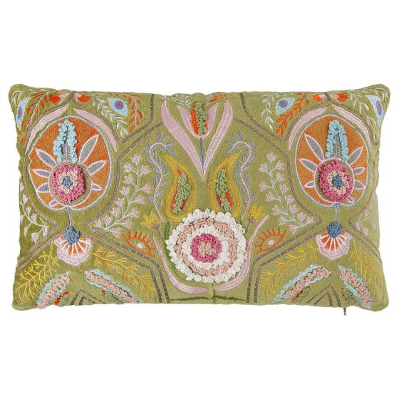 BOHEMIAN - μαξιλάρι φλοράλ 30x50cm, πράσινο