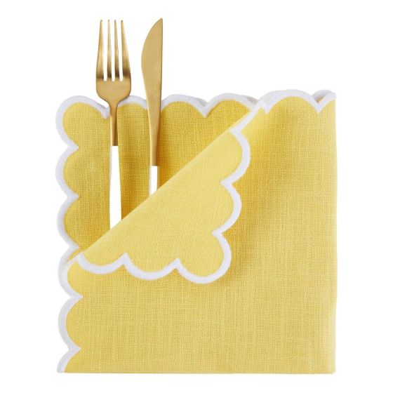 SUMMER CHEER - πετσέτα σερβιρίσματος βαμβακερή 42 x 42cm, κίτρινη