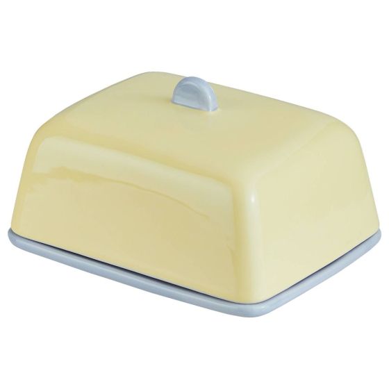 BUTTER - βουτυριέρα κεραμική, κίτρινη