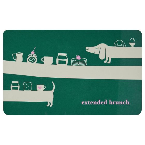 BREAD N' BUTTER - δίσκος πρωινού με dachshund, πράσινο