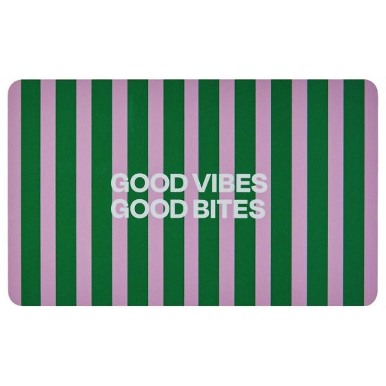 BREAD N' BUTTER - δίσκος πρωινού με ρίγες, πράσινο ροζ