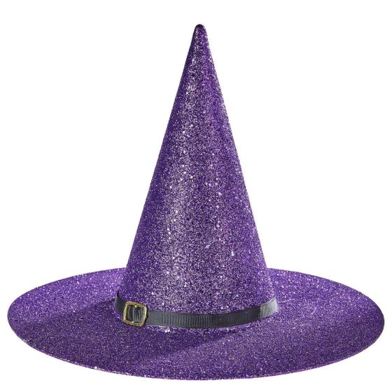 HALLOWEEN - διακοσμητικό καπέλο μάγισσας 20cm, μωβ