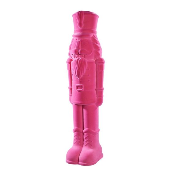 X-MAS - διακοσμητικός "Nutcracker" βελούδινος 107cm, ροζ