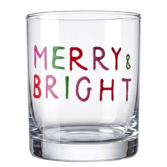 MERRY AND BRIGHT - ποτήρι γυάλινο