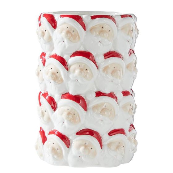 X-MAS - βάζο κεραμικό "Santa" 18cm