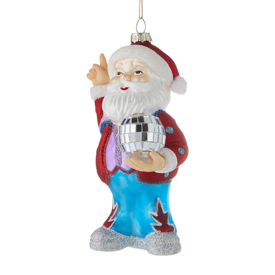 HANG ON - χριστουγεννιάτικο στολίδι γυάλινο "Disco Santa"