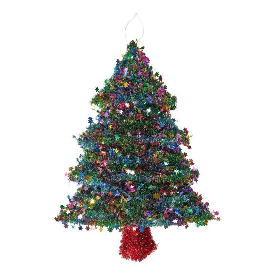 X-MAS - διακοσμητικό "Tinsel Tree" με παγιέτες αστέρια