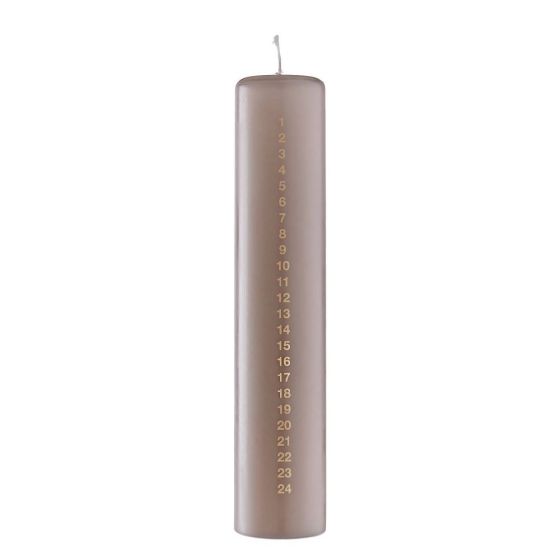 ADVENT - κερί χριστουγέννων αντίστροφης μέτρησης, καφέ