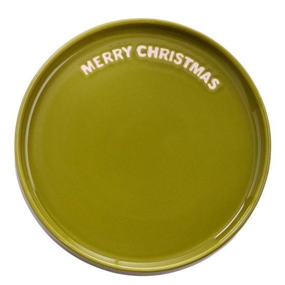 GOOD VIBES - πιάτο από πορσελάνη "Merry Christmas" 15cm