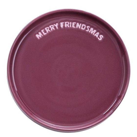 GOOD VIBES - πιάτο από πορσελάνη "Merry Friendsmas", 15cm