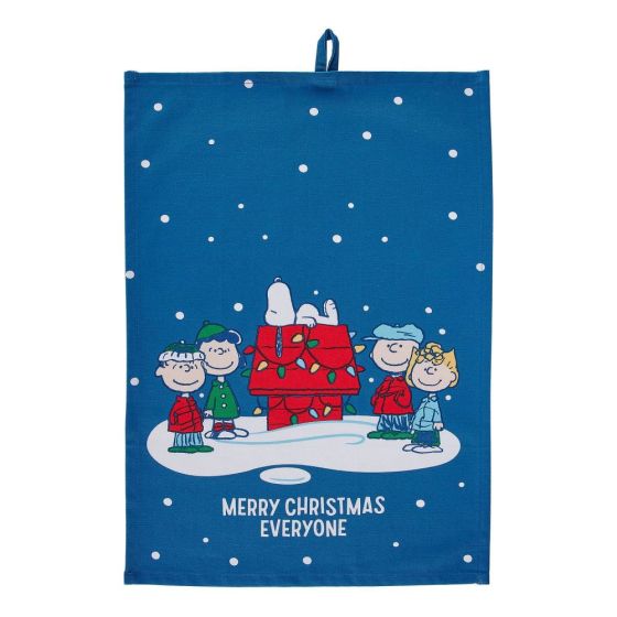 PEANUTS - πετσέτα κουζίνας βαμβακερή "Merry Christmas Everyone"