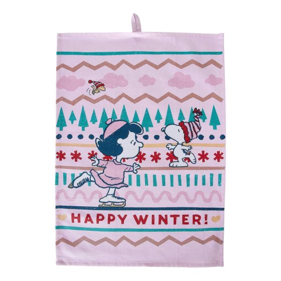 PEANUTS - πετσέτα κουζίνας βαμβακερή "Happy Winter"