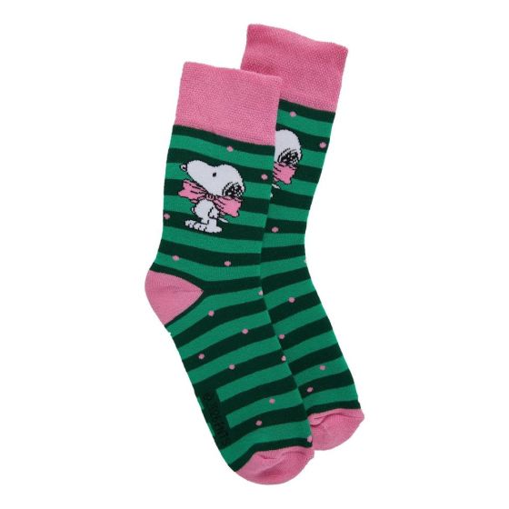 PEANUTS - κάλτσες ριγέ "Snoopy Bow" 35-38